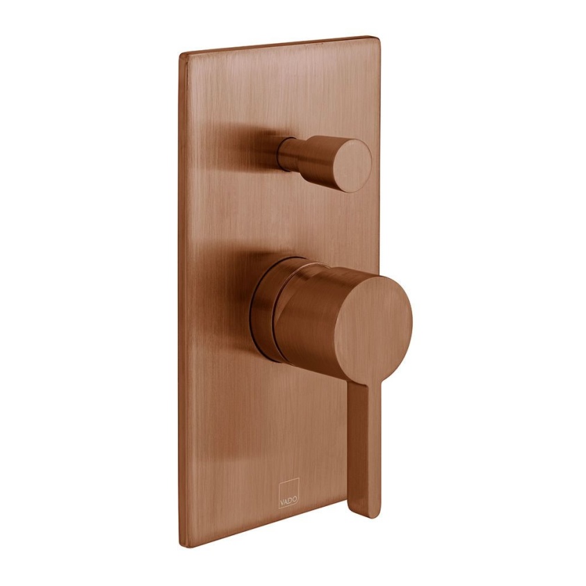 Cutout image of Vado Individual Edit Brushed Bronze Dual Outlet Manual Shower Valve